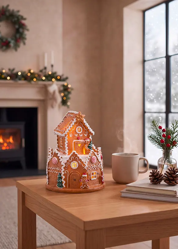 Objet d&eacute;co LED maison en pain d&rsquo;&eacute;pices, bonprix