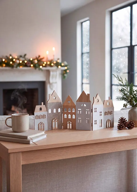 Objet d&eacute;co village de No&euml;l, bonprix