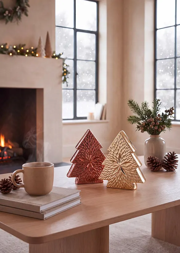 Objet d&eacute;co sapins modernes (ens. 2 pces), bonprix