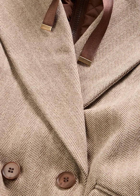 Manteau court &agrave; empi&egrave;cement matelass&eacute; amovible, bonprix
