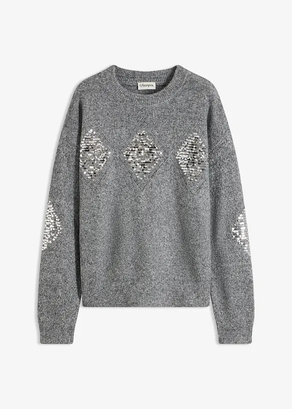 Pullover mit Pailletten-Applikation, bonprix