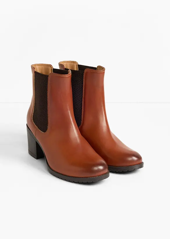 Bottines &agrave; talon carr&eacute;, bonprix