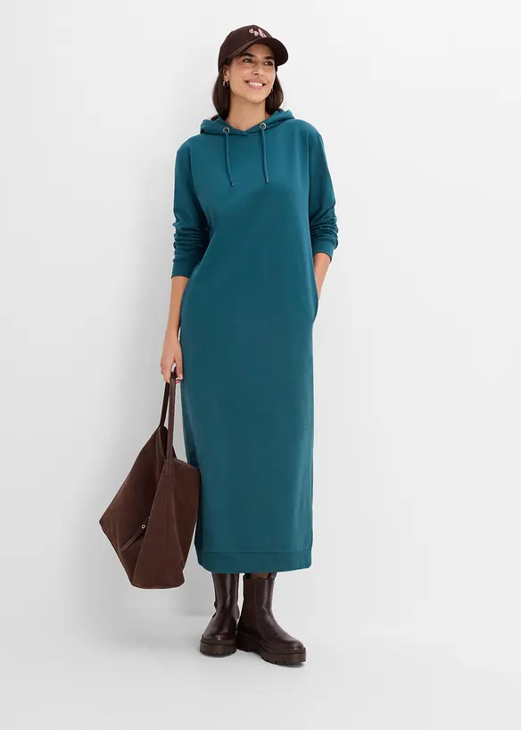 Robe sweat &agrave; capuche, bonprix