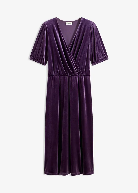 Midikleid aus softem Samt, bonprix