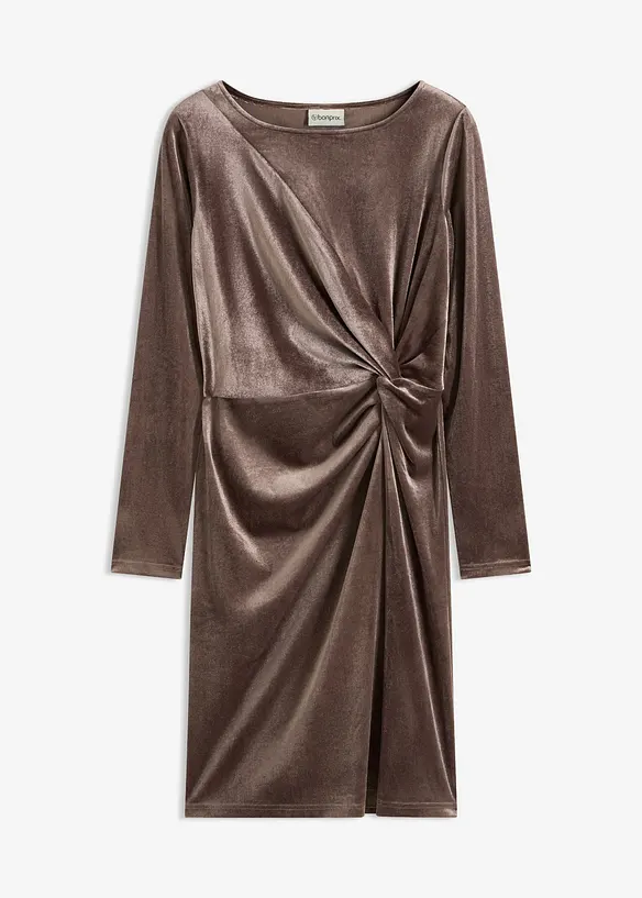 Jerseykleid aus softem Samt, bonprix