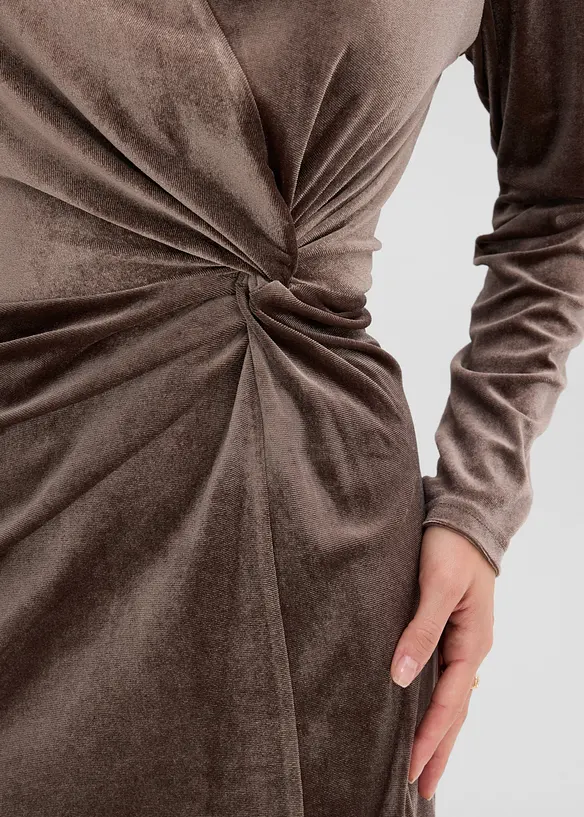 Jerseykleid aus softem Samt, bonprix