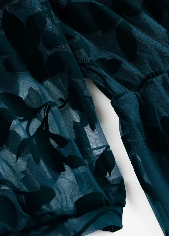Midikleid mit Flockprint, bonprix