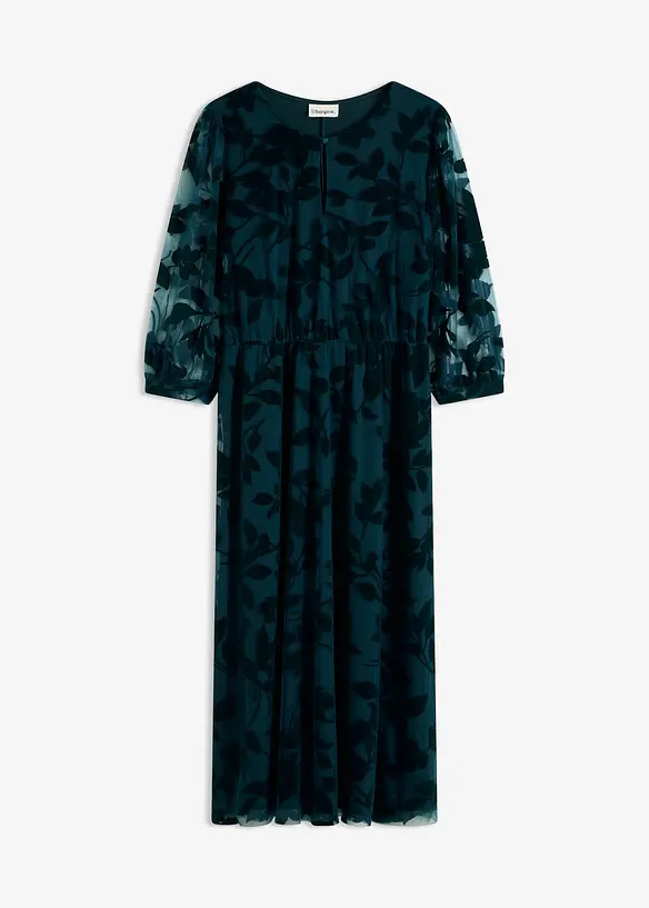 Midikleid mit Flockprint, bonprix