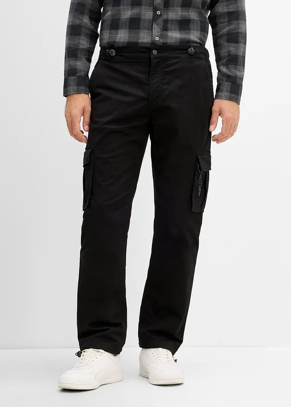 Pantalon cargo chaud &agrave; taille confortable et base r&eacute;glables, bonprix