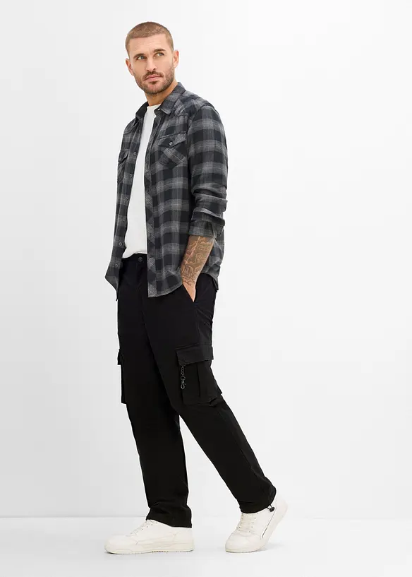Pantalon cargo chaud &agrave; taille confortable et base r&eacute;glables, bonprix