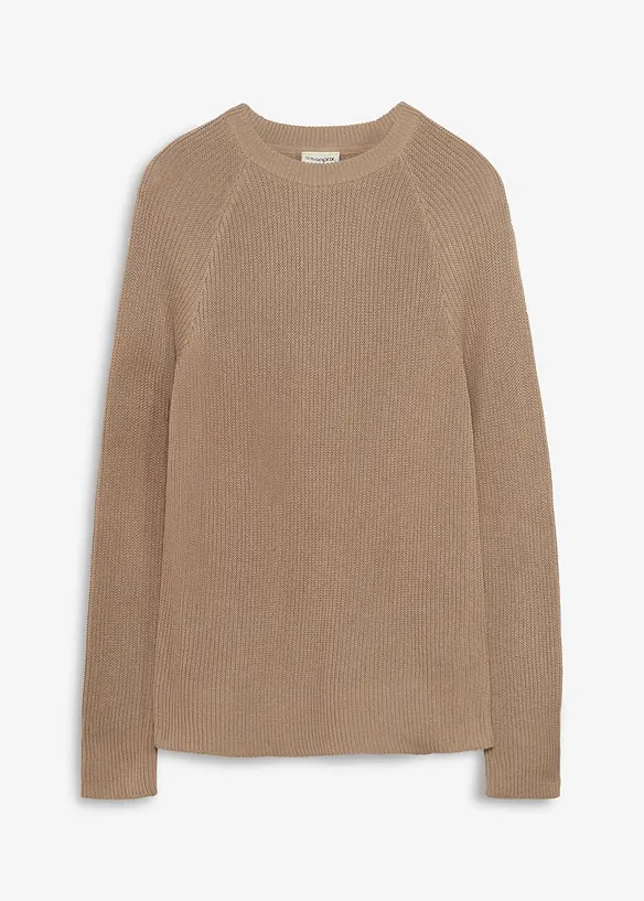 Pull en fine maille c&ocirc;tel&eacute;e Slim Fit, bonprix