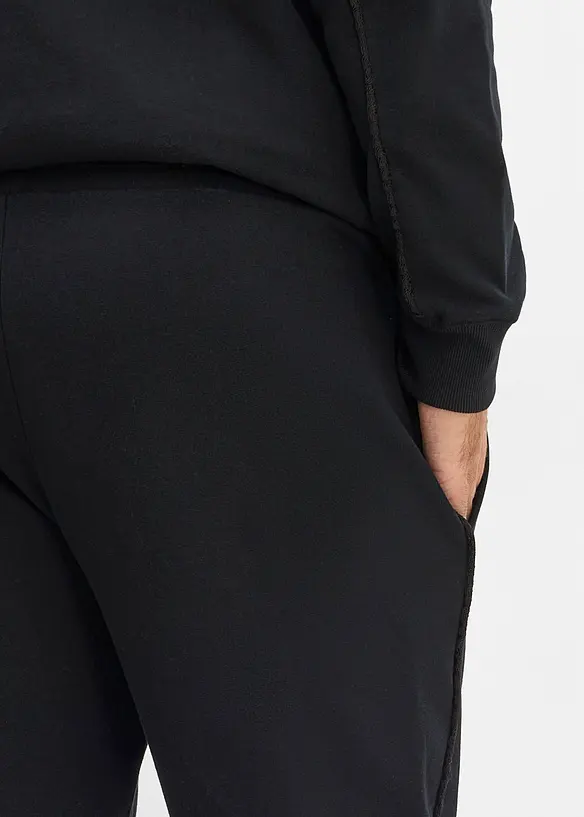 Pantalon de jogging &agrave; d&eacute;tails contrastants, 100% coton, bonprix