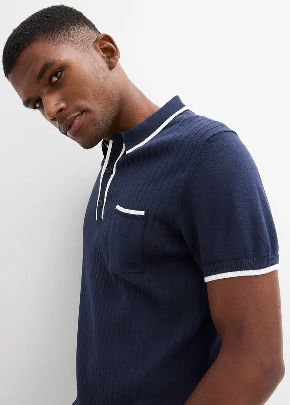 Polo regular en maille, bonprix