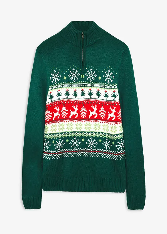 Norweger-Pullover mit Stehkragen, bonprix
