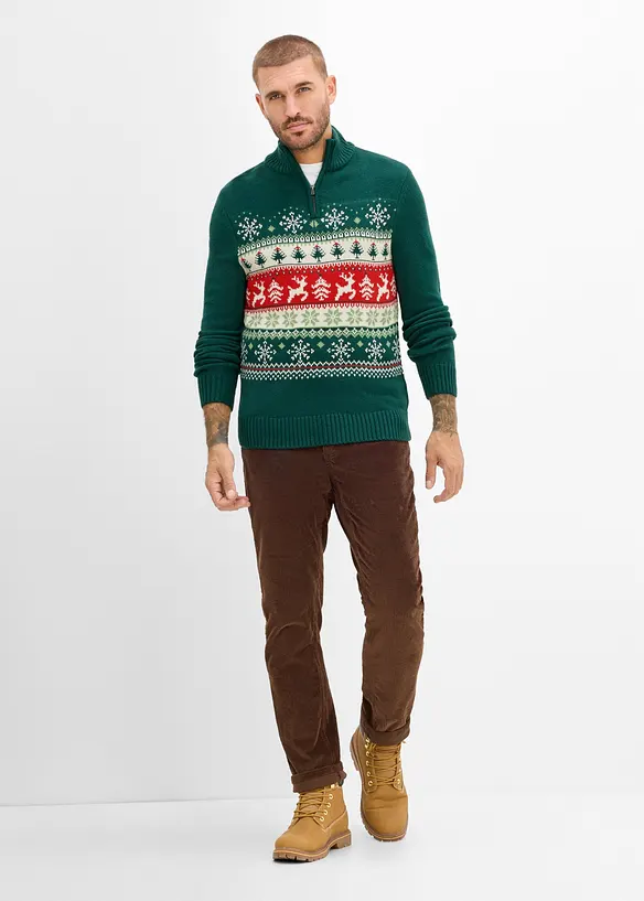 Norweger-Pullover mit Stehkragen, bonprix