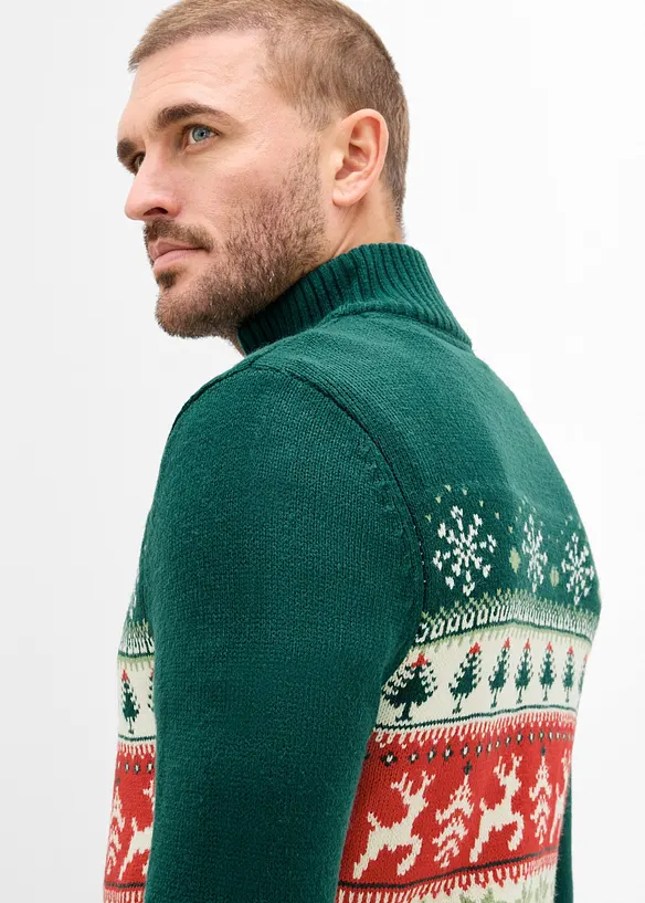 Norweger-Pullover mit Stehkragen, bonprix