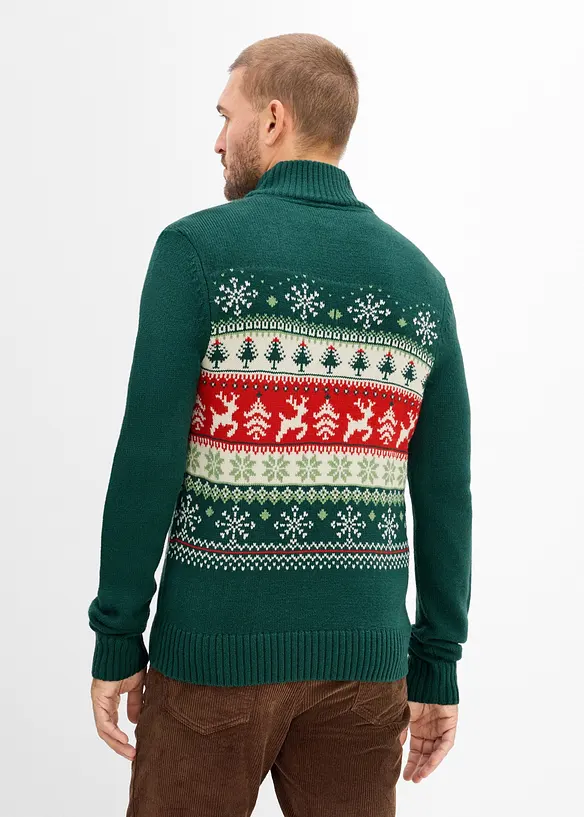Norweger-Pullover mit Stehkragen, bonprix