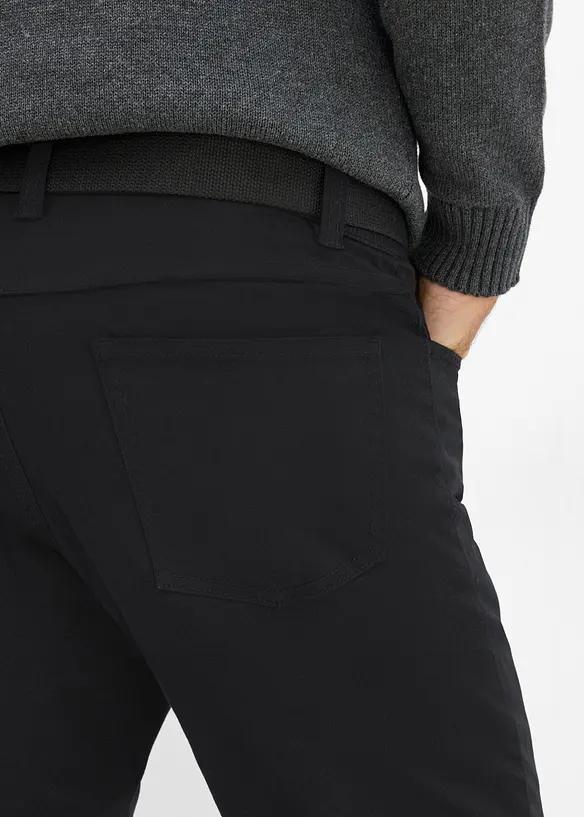 Pantalon thermique Regular Fit avec ceinture, Straight, bonprix