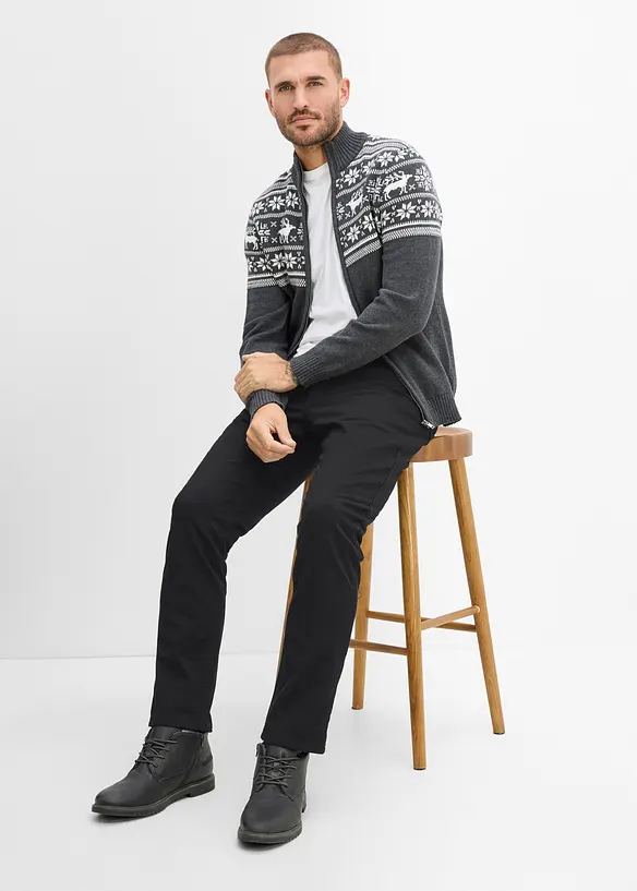 Pantalon thermique Regular Fit avec ceinture, Straight, bonprix