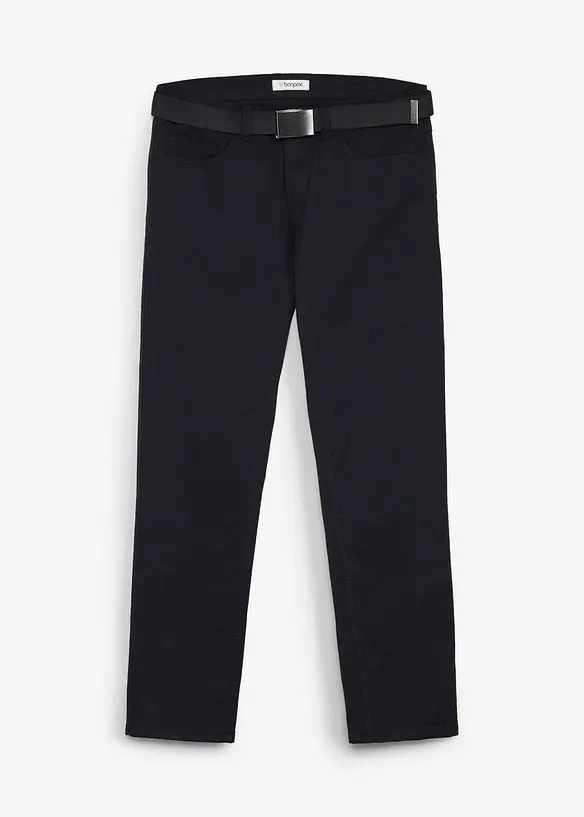 Pantalon thermique Regular Fit avec ceinture, Straight, bonprix