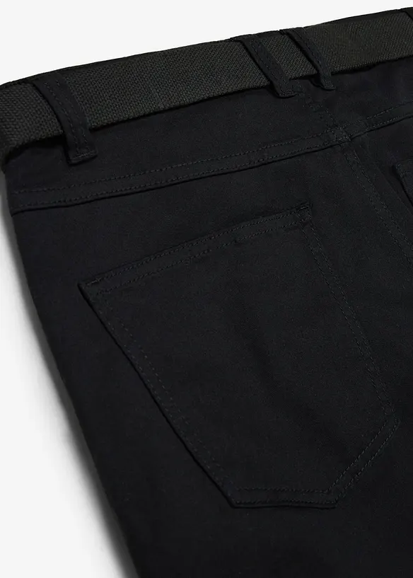 Pantalon thermique Regular Fit avec ceinture, Straight, bonprix