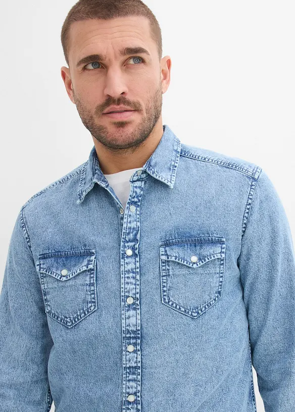 Chemise en jean 100% coton, bonprix