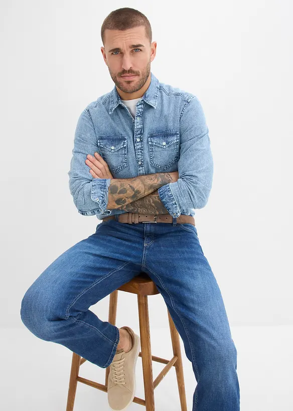 Chemise en jean 100% coton, bonprix