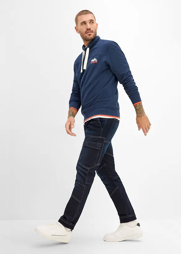 Jean cargo thermique Regular Fit &agrave; taille extensible r&eacute;glable, Straight, bonprix