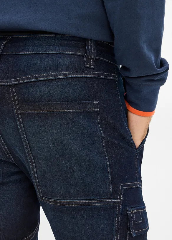 Jean cargo thermique Regular Fit &agrave; taille extensible r&eacute;glable, Straight, bonprix