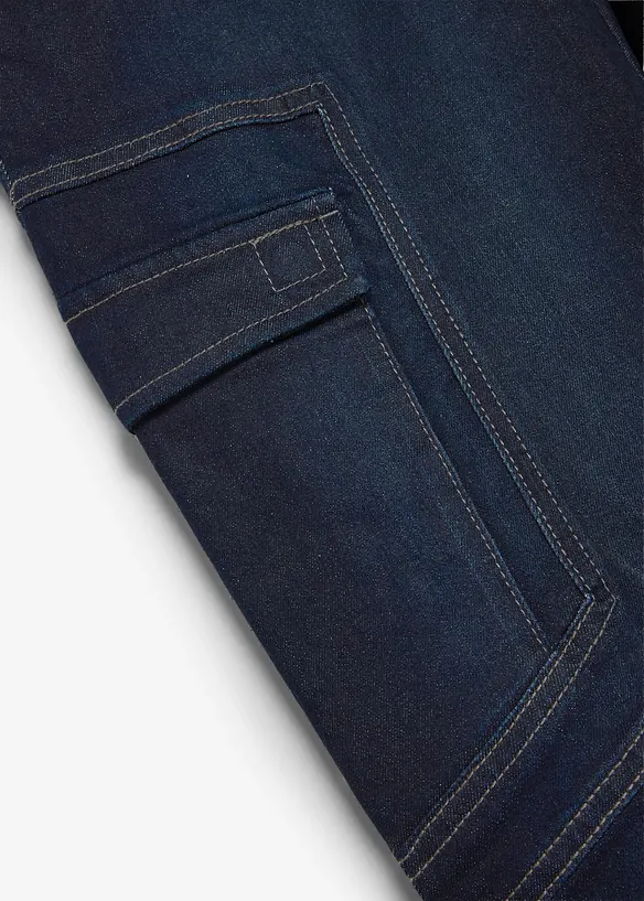 Jean cargo thermique Regular Fit &agrave; taille extensible r&eacute;glable, Straight, bonprix