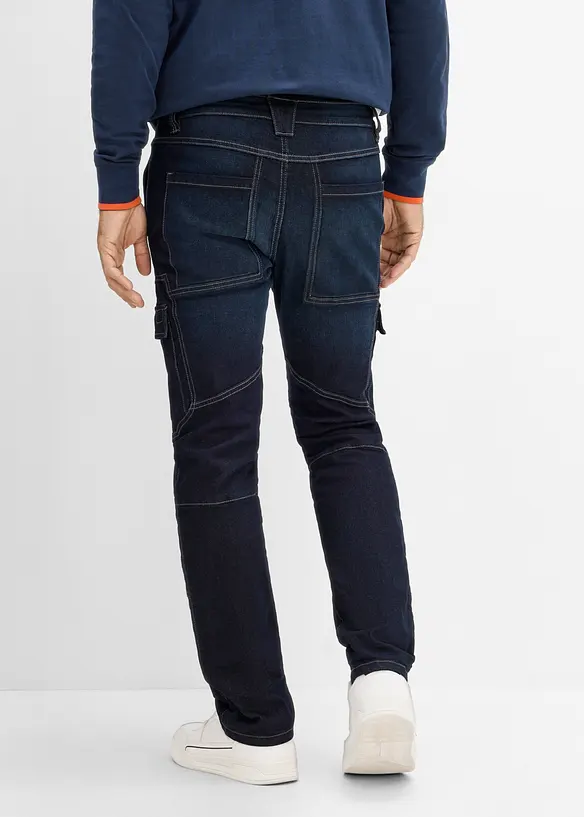 Jean cargo thermique Regular Fit &agrave; taille extensible r&eacute;glable, Straight, bonprix
