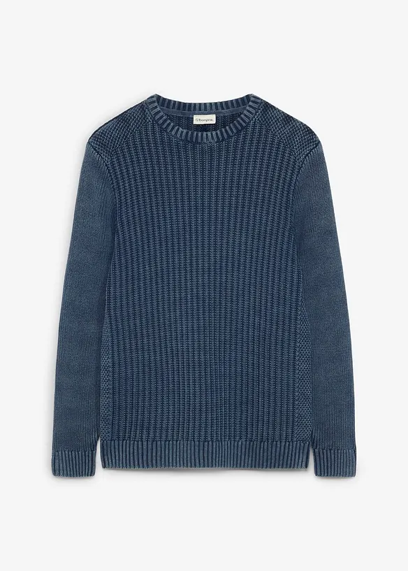 Pull en grosse maille, style used, 100% coton, bonprix