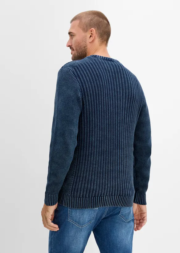 Pull en grosse maille, style used, 100% coton, bonprix