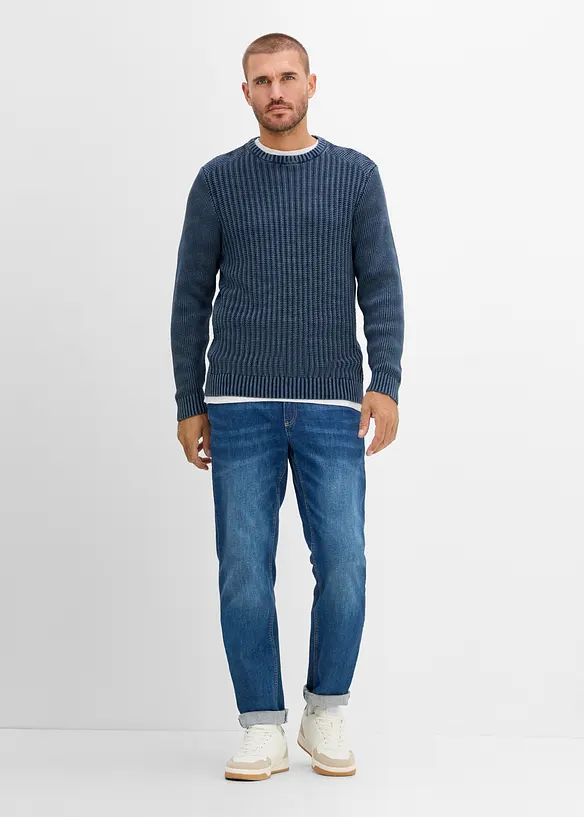 Pull en grosse maille, style used, 100% coton, bonprix