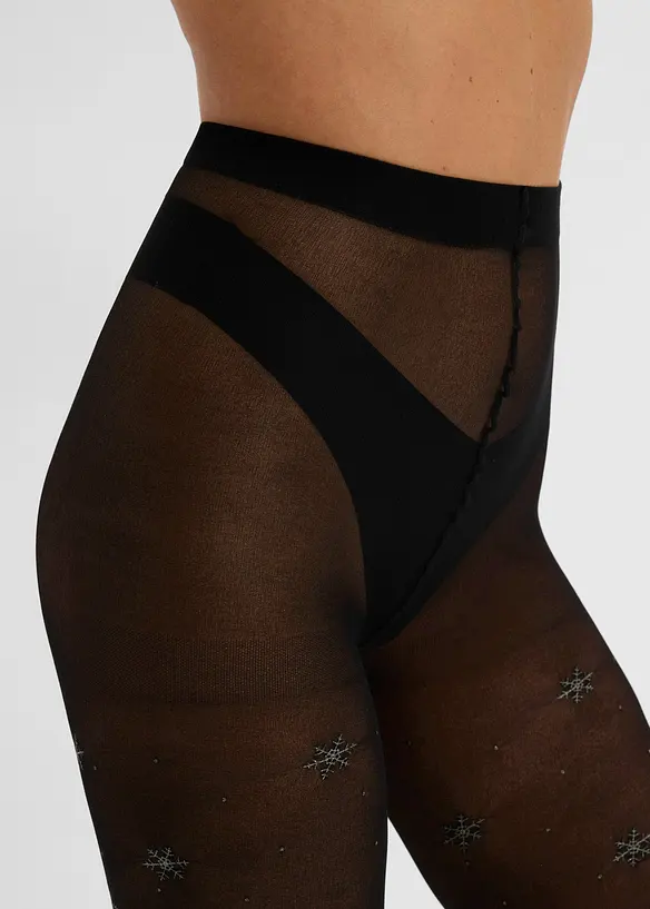 Feinstrumpfhose mit Weihnachtsmotiv 40 DEN, bonprix
