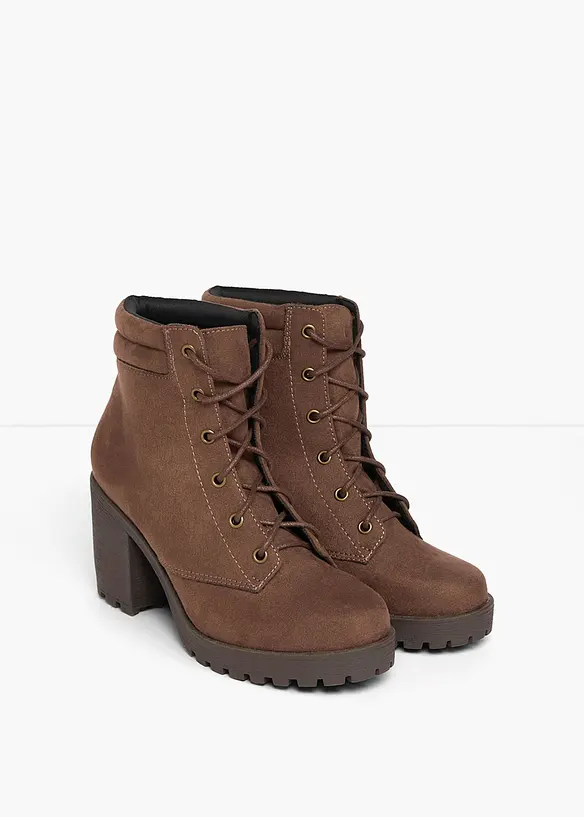 Schn&uuml;rboots mit Blockabsatz, bonprix