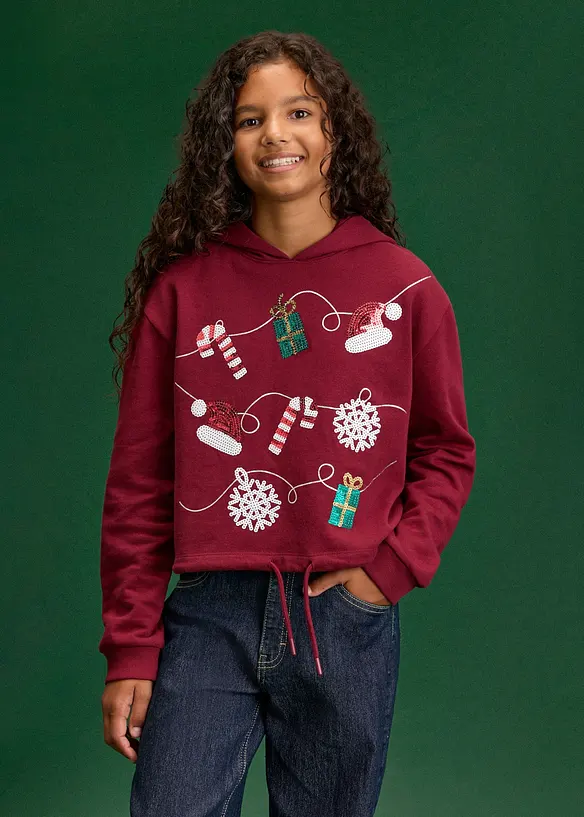Sweat &agrave; capuche 100% coton, bonprix