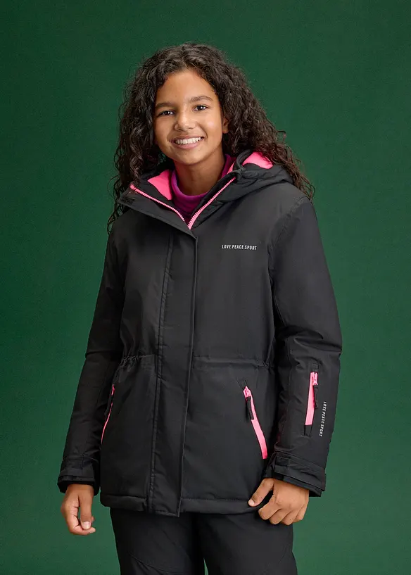 Parka de ski imperm&eacute;able &agrave; d&eacute;tails sportifs, bonprix