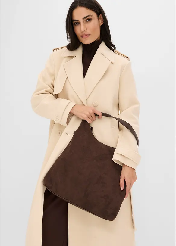 Beuteltasche in Velourslederoptik, bonprix