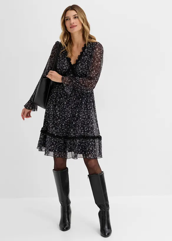 Robe courte en mesh fin, bonprix