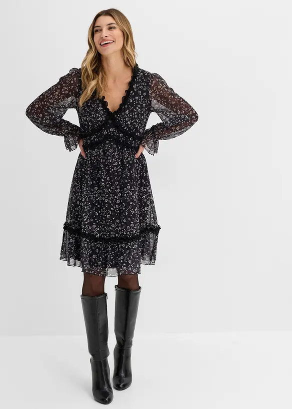 Robe courte en mesh fin, bonprix