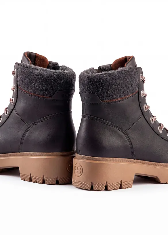 Esprit Schn&uuml;rboots mit Profilsohle, Esprit