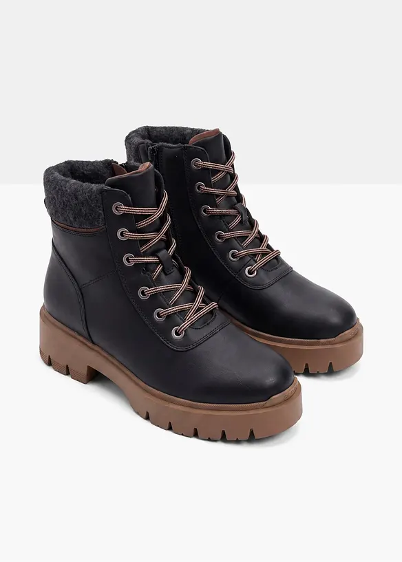 Esprit Schn&uuml;rboots mit Profilsohle, Esprit