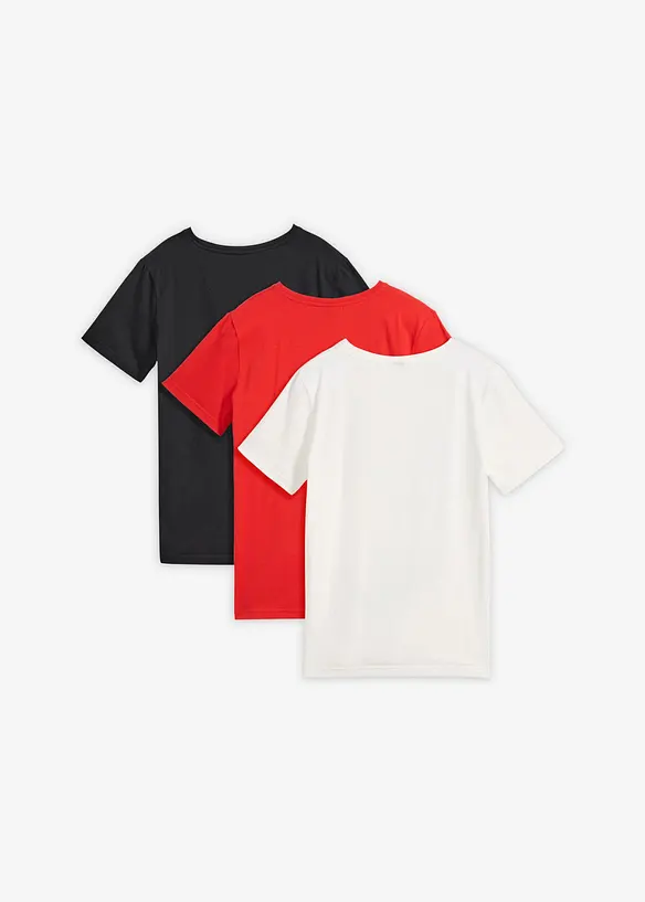 T-Shirt mit Bio-Baumwolle (3er Pack), bonprix