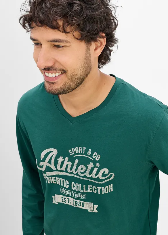 Pyjama aus reiner Bio-Baumwolle mit langen &Auml;rmeln, bonprix