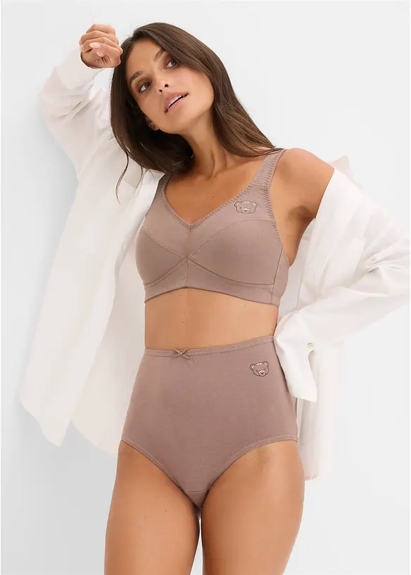 Highwaist Slip mit Bio-Baumwolle (4er Pack), bonprix