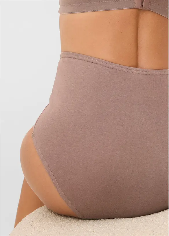 Highwaist Slip mit Bio-Baumwolle (4er Pack), bonprix