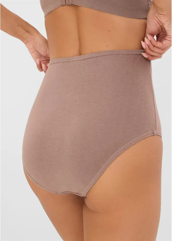Highwaist Slip mit Bio-Baumwolle (4er Pack), bonprix