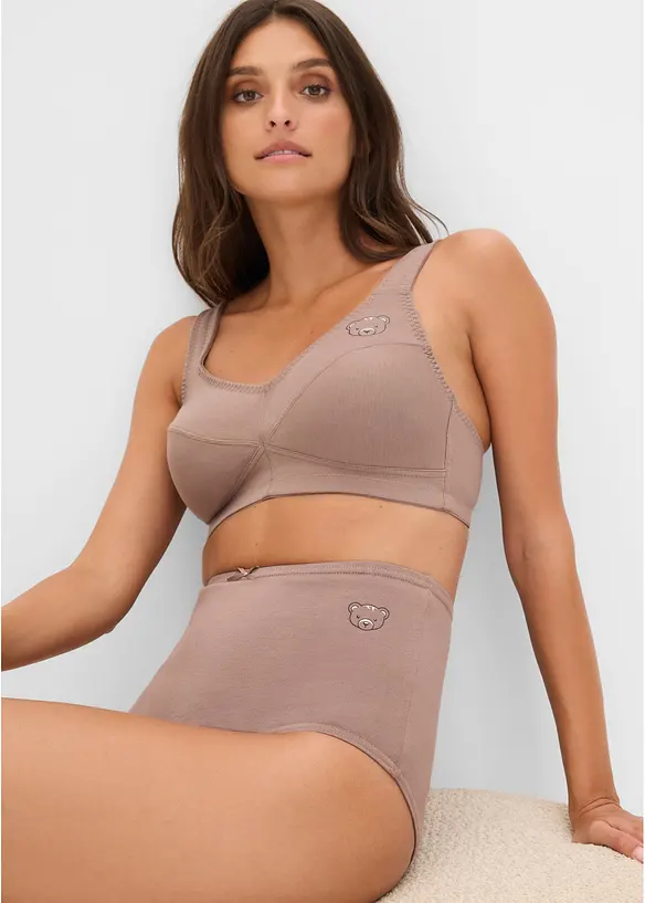 Highwaist Slip mit Bio-Baumwolle (4er Pack), bonprix