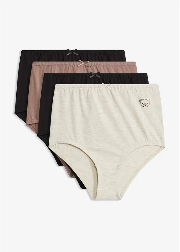 Highwaist Slip mit Bio-Baumwolle (4er Pack), bonprix